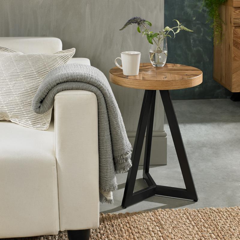 Bohemia Rustic Oak Lamp Table